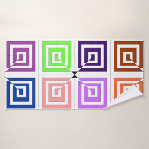 Square Spirals Bath Handtuch Badehandtuch