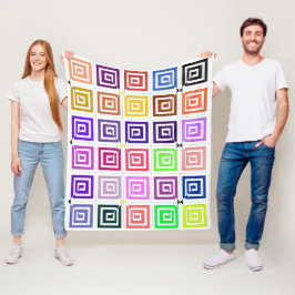Square Spirals Fleece Blanket