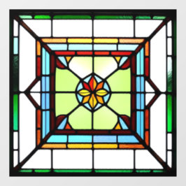 Square Stated Glas AI Art Window Cloning Fensteraufkleber