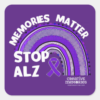 Square Sticker Alzheimer's Association