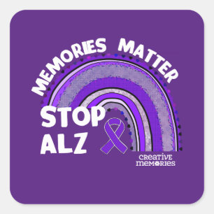 Square Sticker Alzheimer's Association