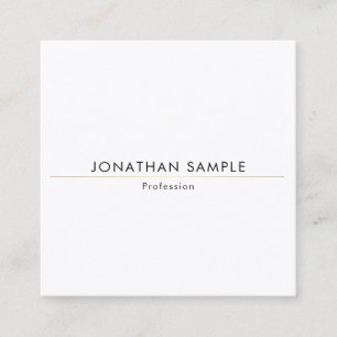 Square Stilvolles Minimalistisches Design Gold Sch Quadratische Visitenkarte