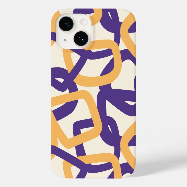 Square Tangle Modern Pop Case-Mate iPhone 14 Hülle (Rückseite)