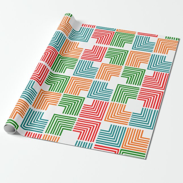 Square Threads Geschenkpapier (Ungerollt)