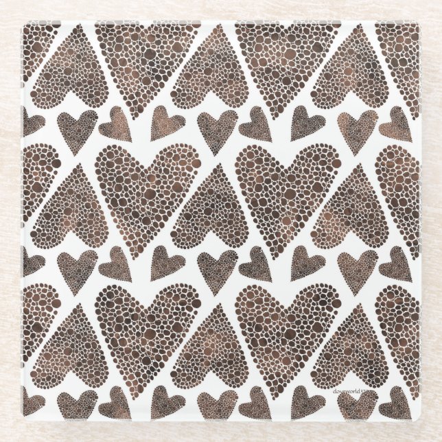 Square Untersetzer Hearts Galore (Vorderseite)