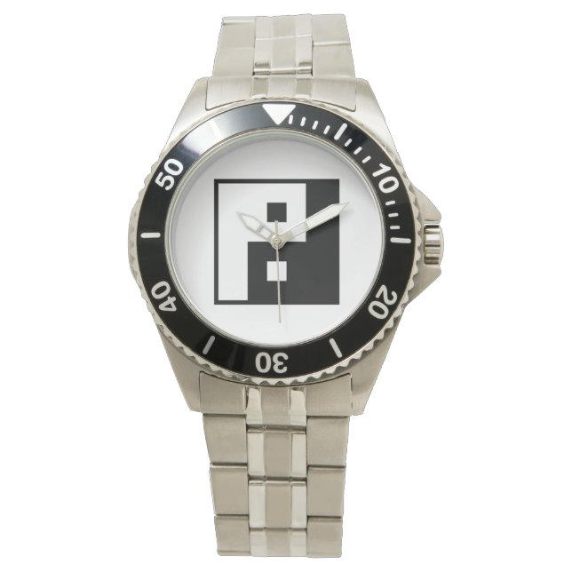 Square Yin Yang Armbanduhr (Vorderseite)