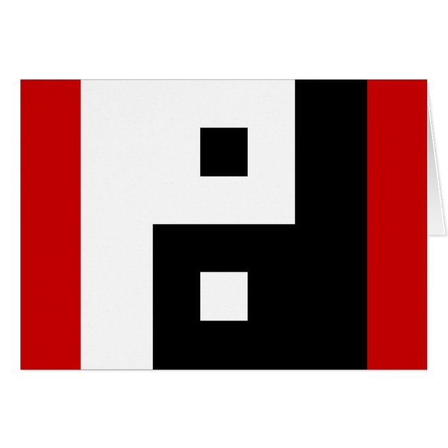 Square Yin Yang Card (Vorderseite (Horizontal))