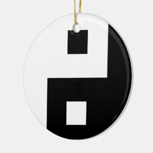 Square Yin Yang Keramik Ornament
