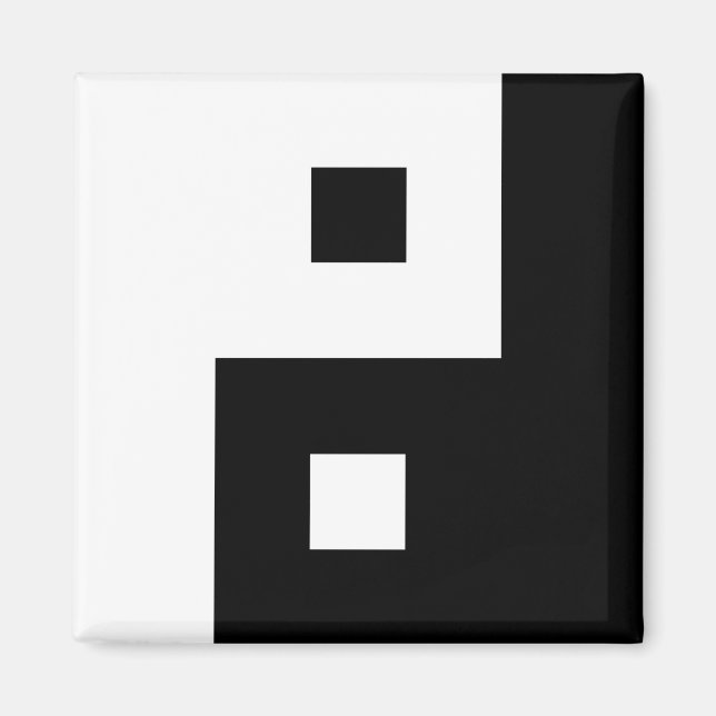 Square Yin Yang Magnet (Vorne)