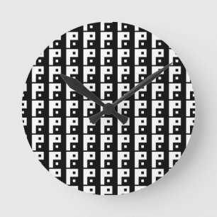Square Yin Yang Runde Wanduhr
