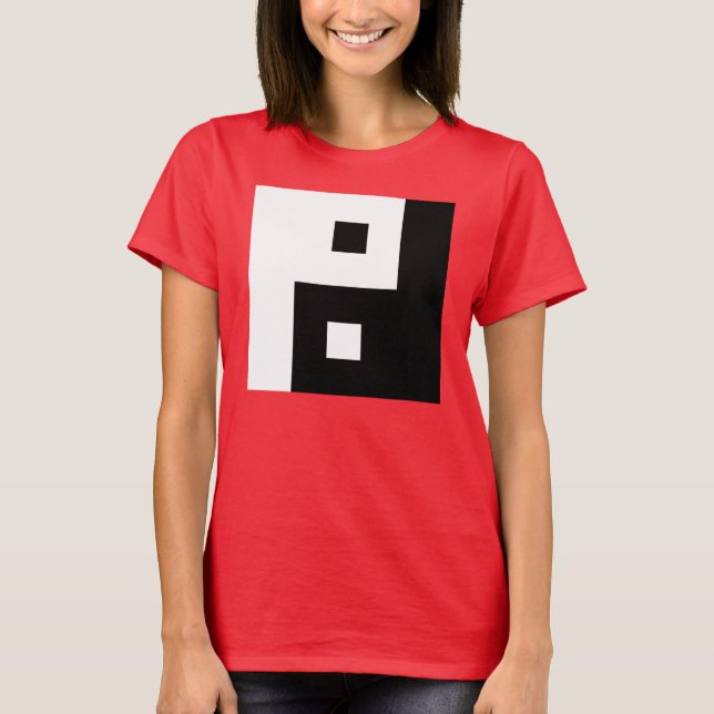Square Yin Yang T-Shirt (Vorderseite)