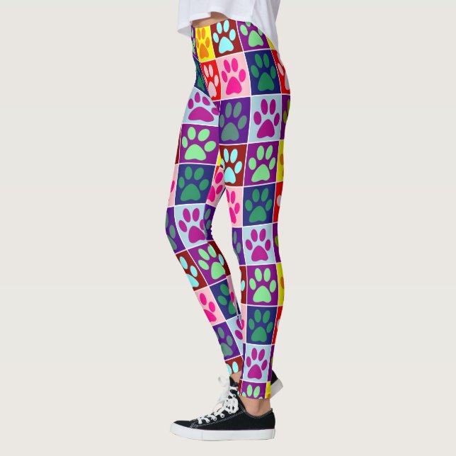 Squared Paw Prints Leggings (Links)