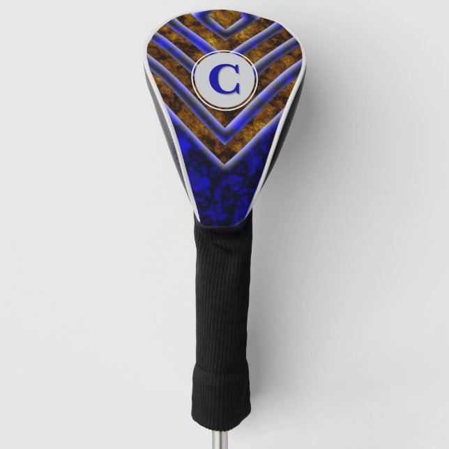 Squareglow Abstrakt Monogramm Golf Headcover (Vorderseite)