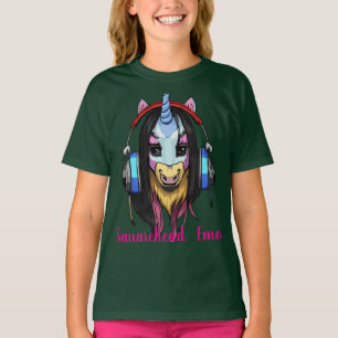 Squarehead Emo Viking Einhorn – Dark Rock Fantasy T-Shirt