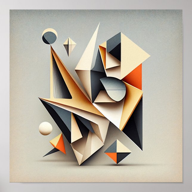 "Squares ’n stuff" - Abstraktes Digital Art Poster (Vorne)