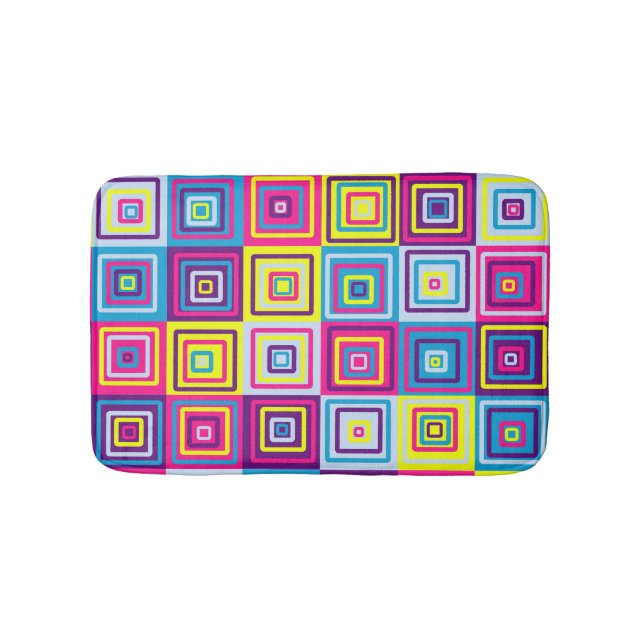 Squares Pattern Badematte (Vorderseite)