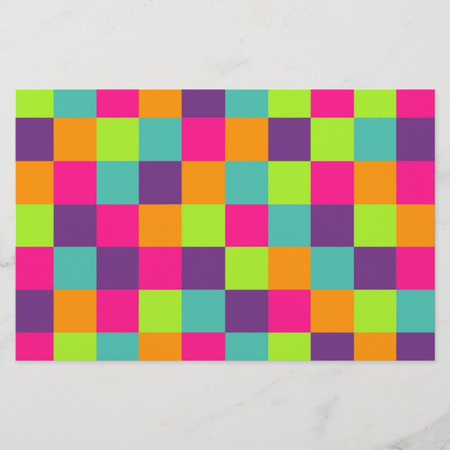 Squares Pattern Briefpapier (Vorderseite)