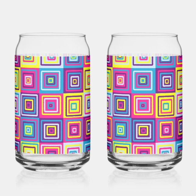 Squares Pattern Dosenglas (Vorderseite)
