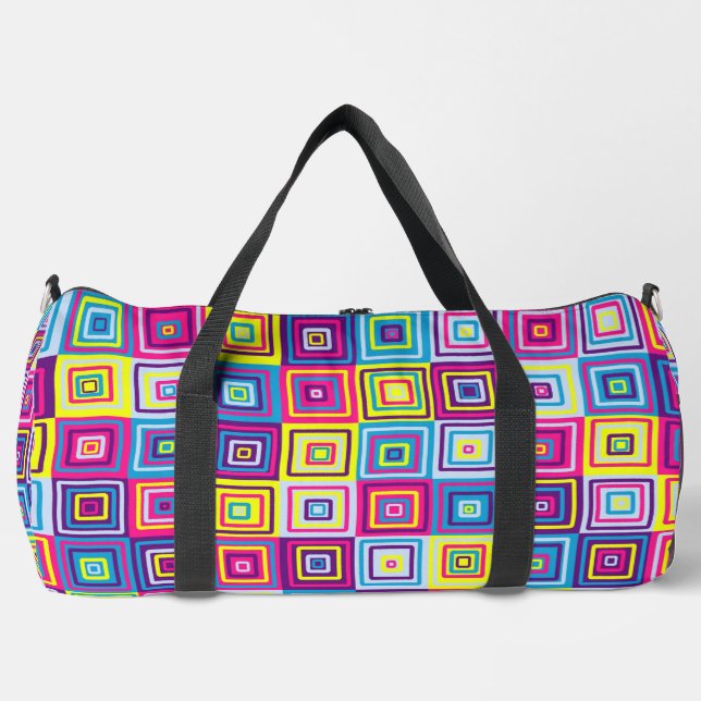 Squares Pattern Duffle Bag (Vorderseite)