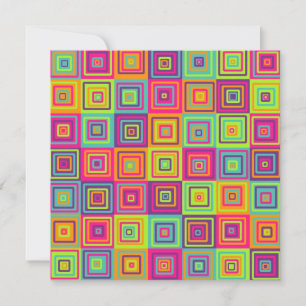 Squares Pattern Einladung