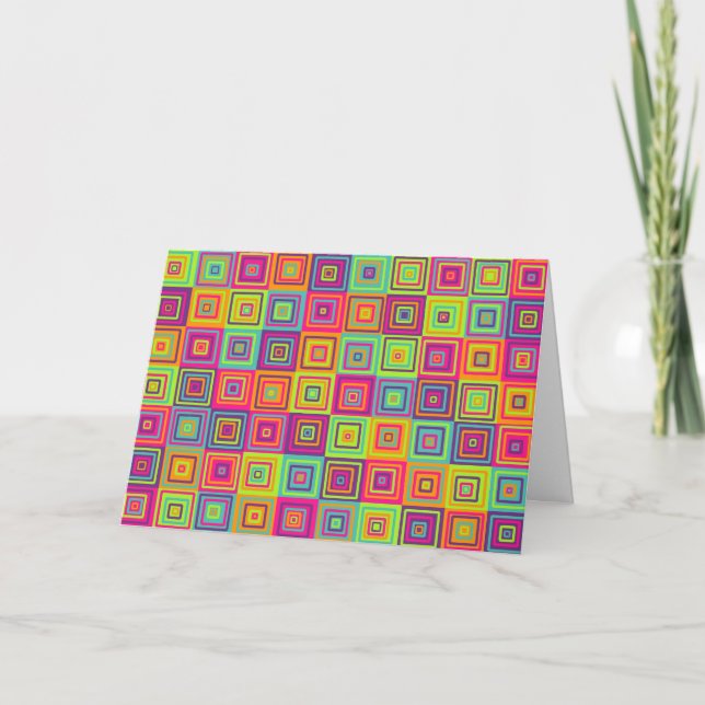 Squares Pattern Einladung (Vorderseite)