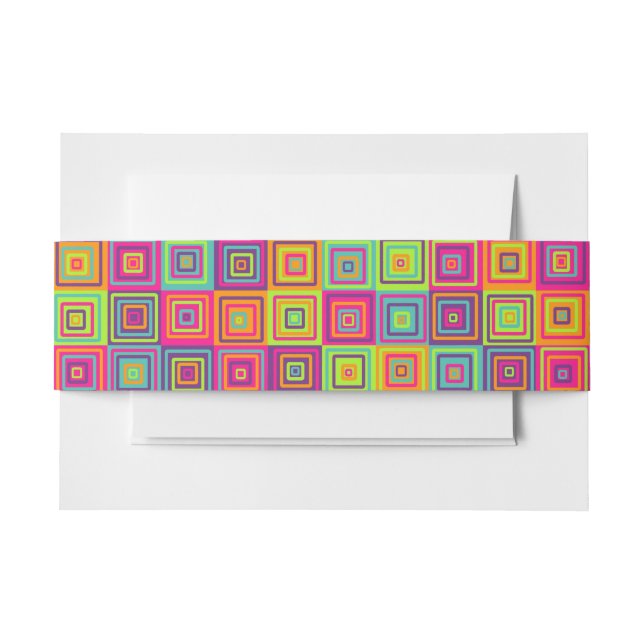 Squares Pattern Einladungsbanderole (Vorderseite Beispiel)