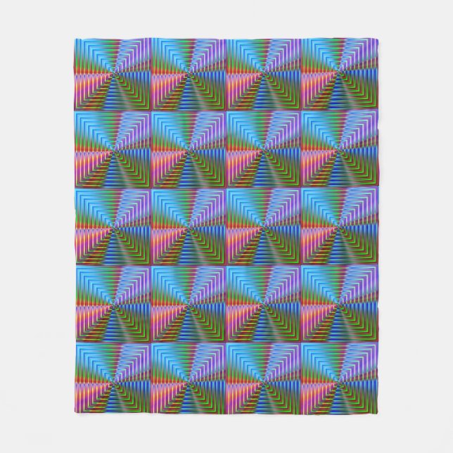 Squares Pattern Fleecedecke (Vorderseite)