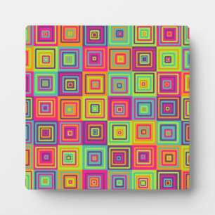 Squares Pattern Fotoplatte