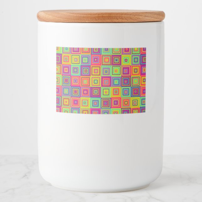 Squares Pattern Lebensmitteletikett (Vorderseite)