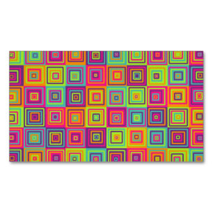 Squares Pattern Magnetische Visitenkarte