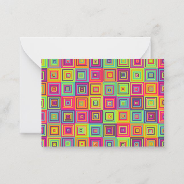 Squares Pattern Mitteilungskarte (Vorderseite)