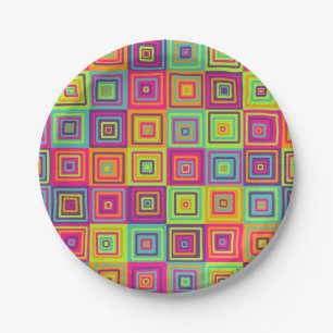Squares Pattern Pappteller