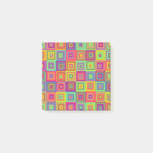 Squares Pattern Post-it Klebezettel
