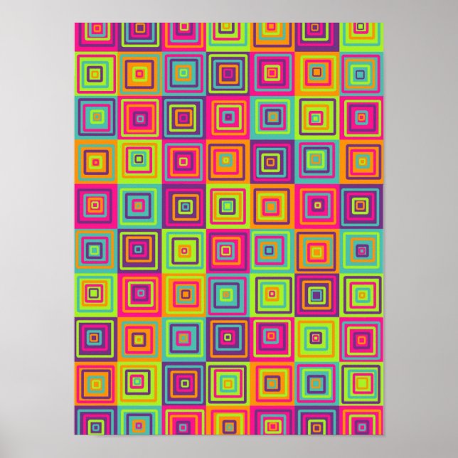 Squares Pattern Poster (Vorne)