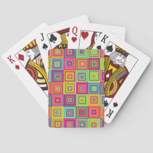 Squares Pattern Spielkarten