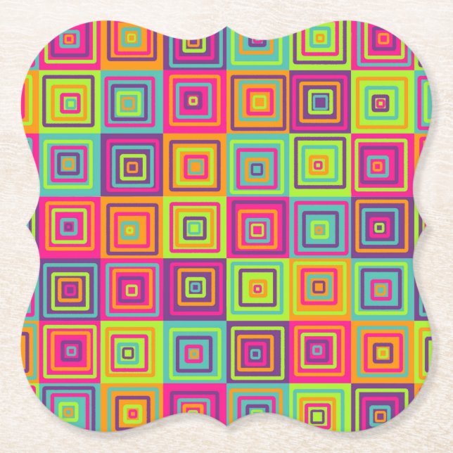 Squares Pattern Untersetzer (Vorderseite)