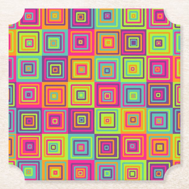 Squares Pattern Untersetzer (Vorderseite)