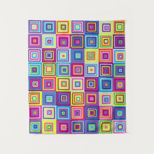 Squares Pattern Wandteppich