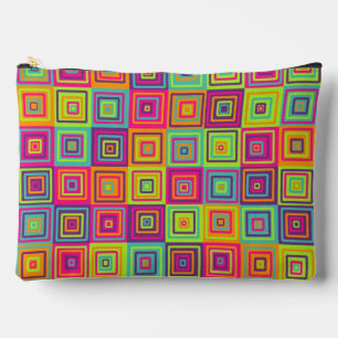 Squares Pattern Zubehörtasche