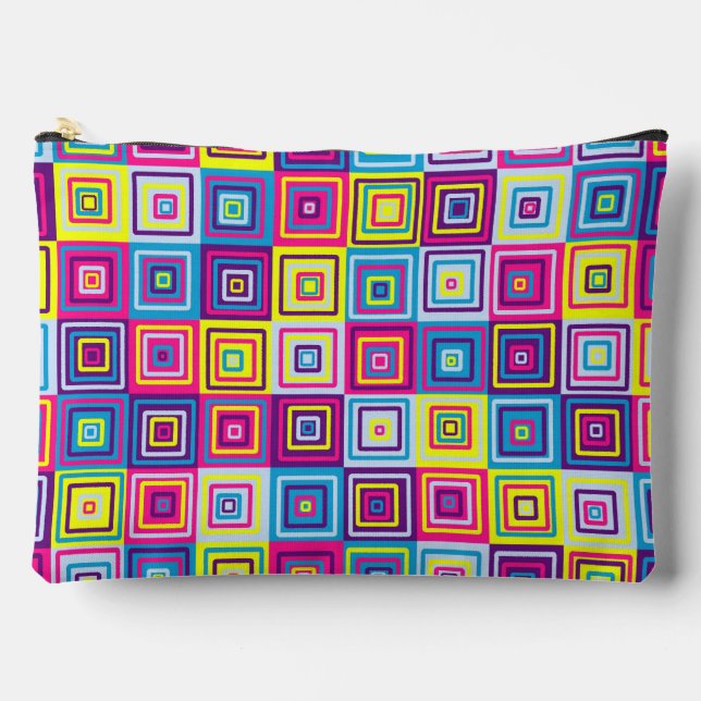 Squares Pattern Zubehörtasche (Vorderseite)