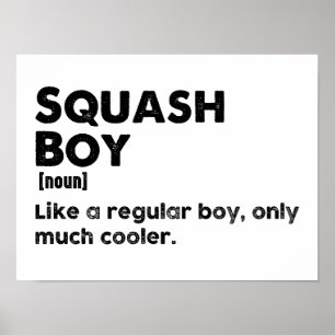 Squash-Junge Lustige Definition Squash-Liebhaber u Poster