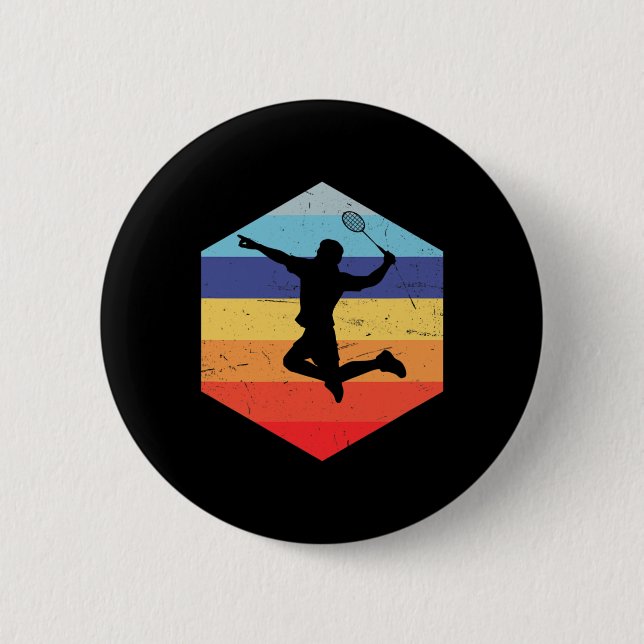 Squash Men Badminton Player 1 Button (Vorderseite)