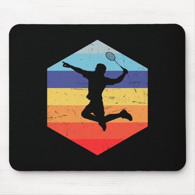 Squash Men Badminton Player 1 Mousepad (Vorne)