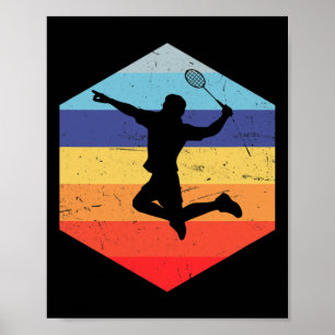 Squash Men Badminton Player Poster
