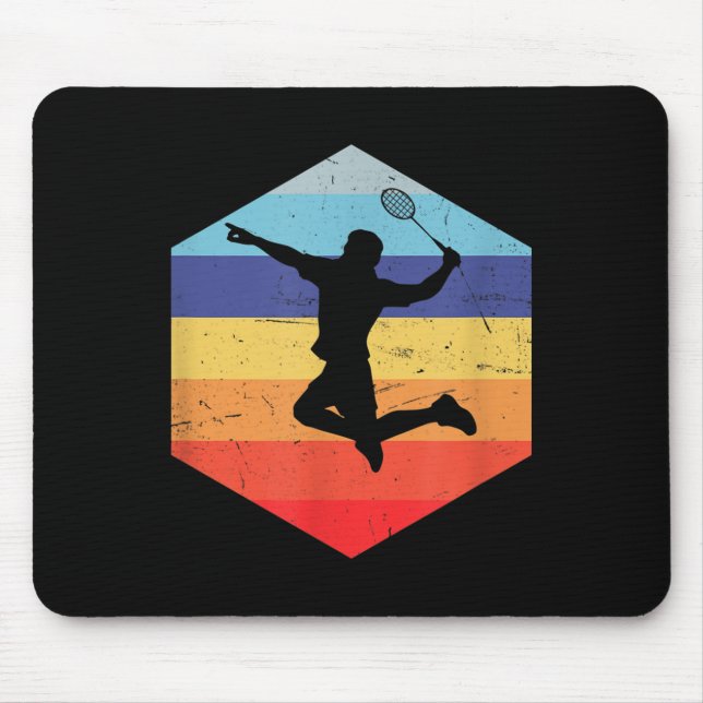 Squash Mens Badminton Player Mousepad (Vorne)