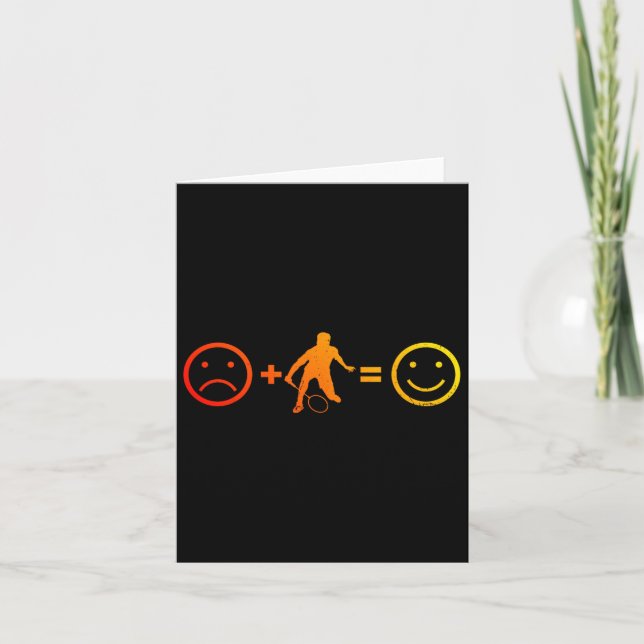 Squash Men's Women's Badminton Player Karte (Vorderseite)