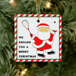 Squash Player Christmas Collectin Keramikornament