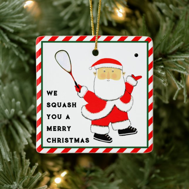 Squash Player Christmas Collectin Keramikornament (Baum)