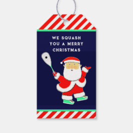Squash Player Christmas Geschenkanhänger
