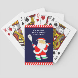 Squash Player Christmas Spielkarten